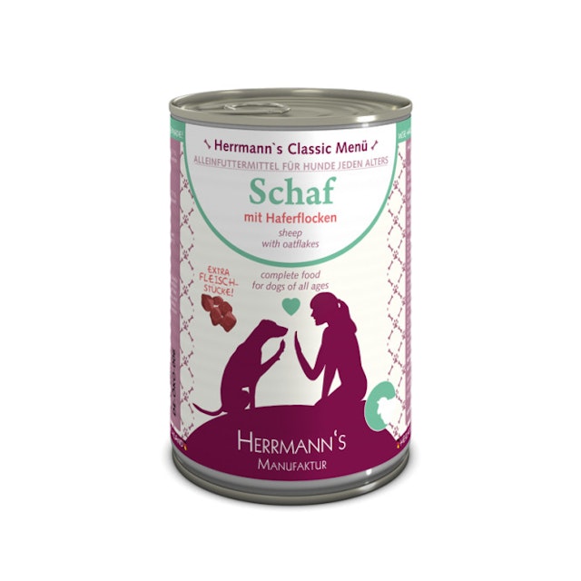 Herrmann's Classic 12x400g Dose Hundenassfutter Bio Schaf mit HaferflockenVorschaubild