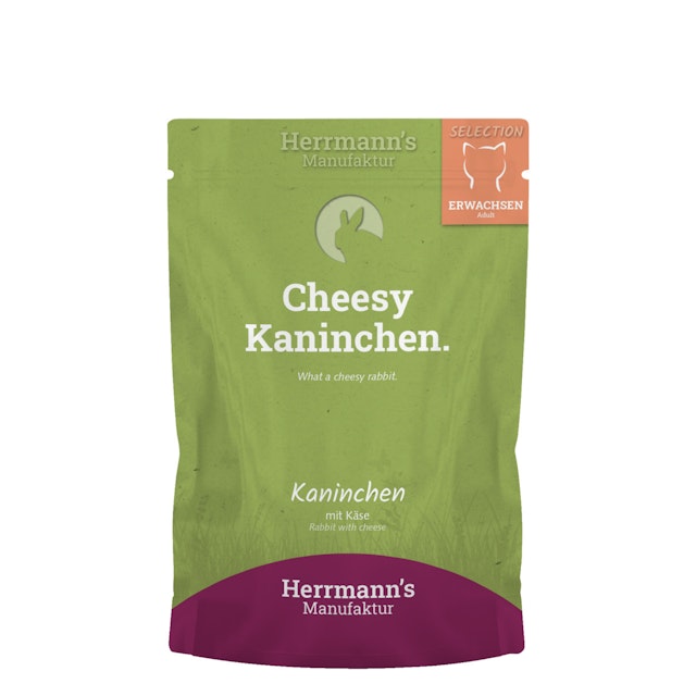 Herrmann's Seletion Adult 100 Gramm Katzennassfutter 20 x 100 Gramm Kaninchen mit Käse & KokosflockenVorschaubild