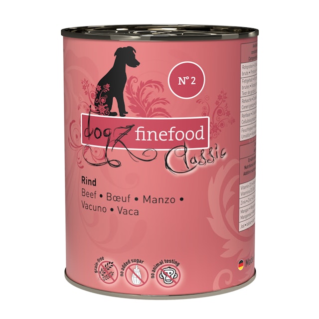 Dogz finefood 400 Gramm Hundenassfutter 6 x 400 Gramm No. 2 RindVorschaubild