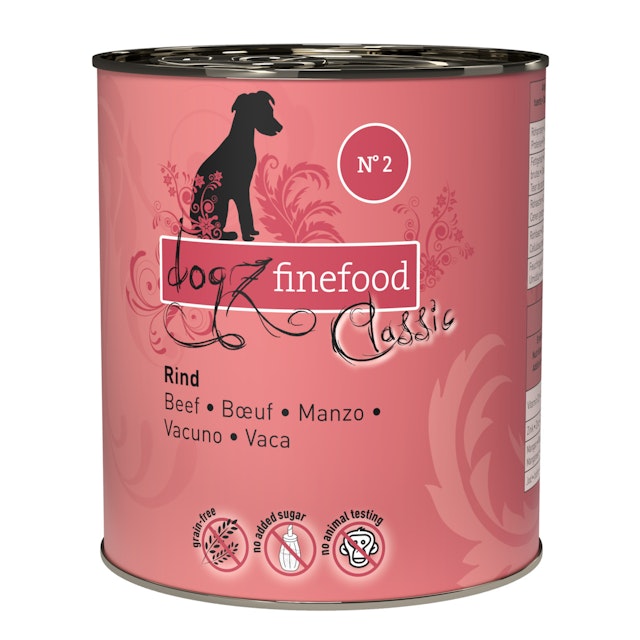 Dogz finefood 800 Gramm Hundenassfutter 6 x 800 Gramm No. 2 RindVorschaubild