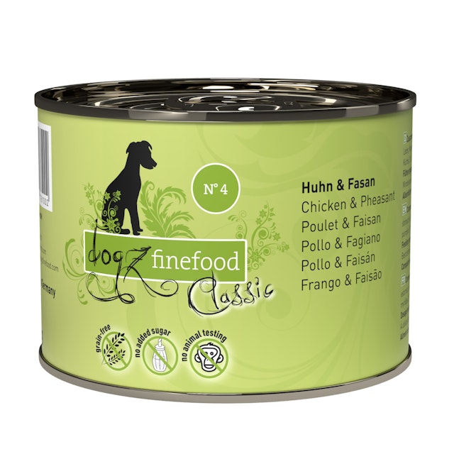 Dogz finefood 200 Gramm Hundenassfutter 6 x 200 Gramm No. 4 Huhn & FasanVorschaubild