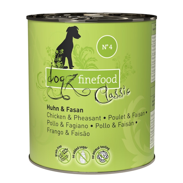 Dogz finefood 800 Gramm Hundenassfutter 6 x 800 Gramm No. 4 Huhn & FasanVorschaubild