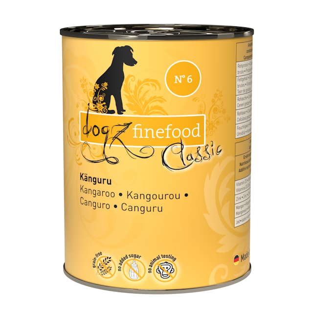 Dogz finefood 400 Gramm Hundenassfutter 6 x 400 Gramm No. 6 KänguruVorschaubild