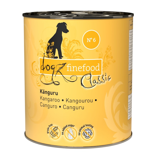 Dogz finefood 800 Gramm Hundenassfutter 6 x 800 Gramm No. 6 KänguruVorschaubild