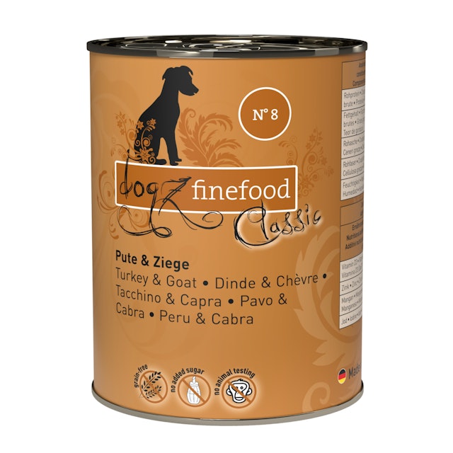 Dogz finefood 400 Gramm Hundenassfutter 6 x 400 Gramm No.8 Pute & ZiegeVorschaubild