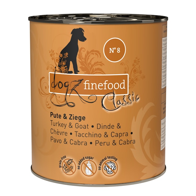 Dogz finefood 800 Gramm Hundenassfutter 6 x 800 Gramm No.8 Pute & ZiegeVorschaubild