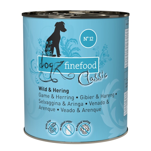 Dogz finefood 800 Gramm Hundenassfutter 6 x 800 Gramm No.12 Wild & HeringVorschaubild