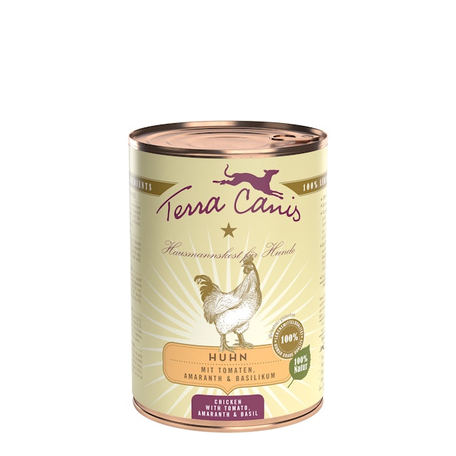 Terra Canis Classic 400g Dose Hundenassfutter 6 x 400 Gramm Huhn mit Amaranth, Tomate & BasilikumVorschaubild