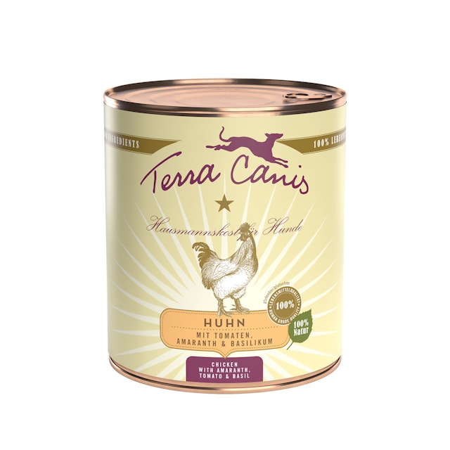 Terra Canis Classic 800g Dose Hundenassfutter 6 x 800 Gramm Huhn mit Amaranth, Tomate & BasilikumVorschaubild