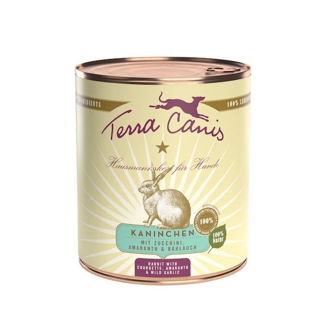 Terra Canis Classic 800g Dose Hundenassfutter 6 x 800 Gramm Kaninchen mit Zucchini, Amaranth & BärlauchVorschaubild