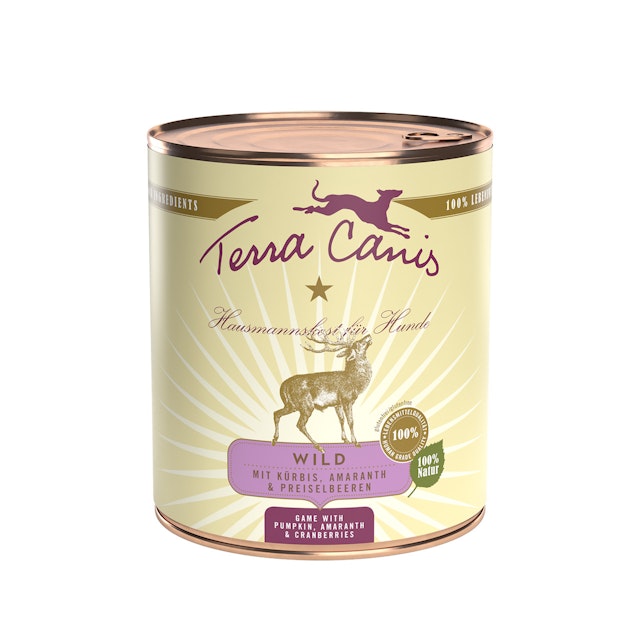 Terra Canis Classic 800g Dose Hundenassfutter 6 x 800 Gramm Wild mit Kürbis, Preiselbeeren & AmaranthVorschaubild