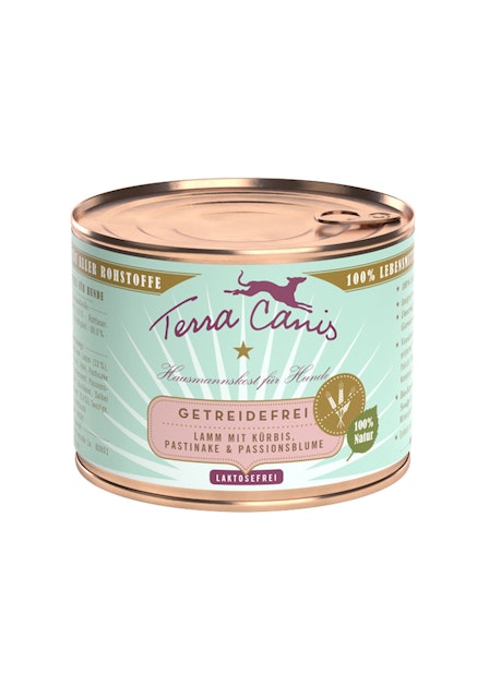 Terra Canis Getreidefrei 200g Dose Hundenassfutter 12 x 200 Gramm Lamm mit Kürbis, Pastinake & PassionsblumeVorschaubild