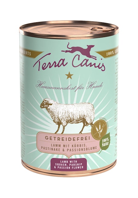 Terra Canis Getreidefrei 400g Dose Hundenassfutter 6 x 400 Gramm Lamm mit Kürbis, Pastinake & PassionsblumeVorschaubild