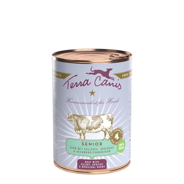 Terra Canis Senior 400g Dose Hundenassfutter 6 x 400 Gramm Rind & KräuterVorschaubild