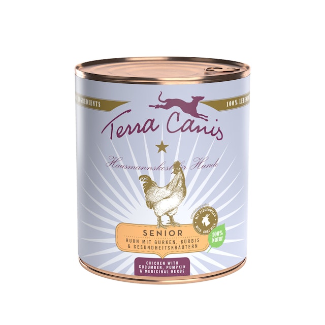 Terra Canis Senior 800g Dose Hundenassfutter 6 x 800 Gramm Huhn & KräuterVorschaubild