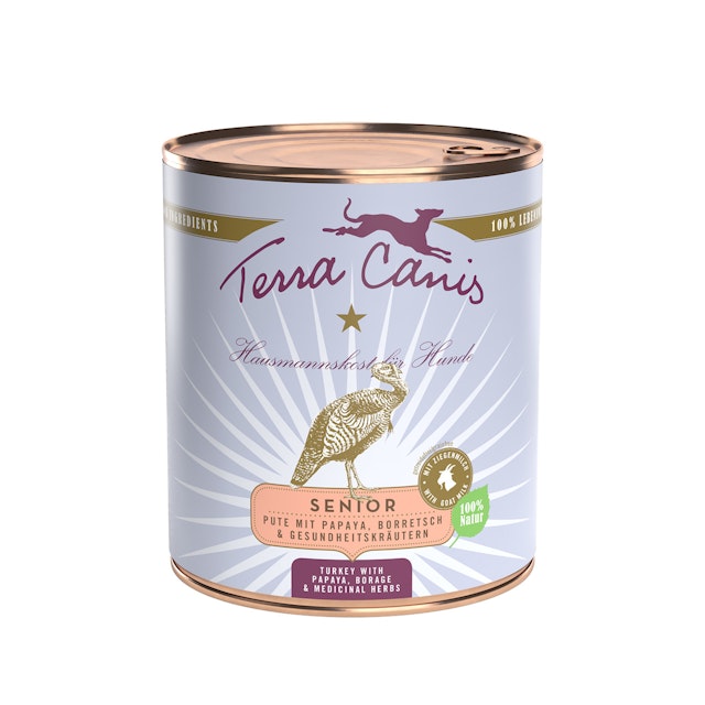 Terra Canis Senior 800g Dose Hundenassfutter 6 x 800 Gramm Pute & KräuterVorschaubild