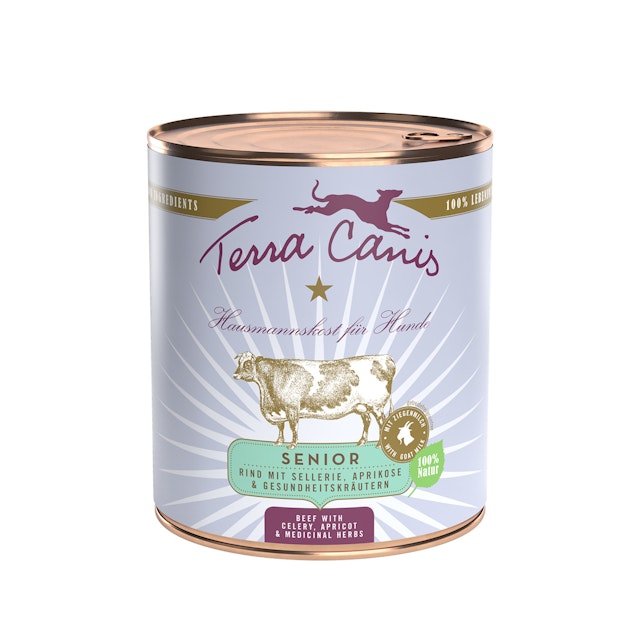 Terra Canis Senior 800g Dose Hundenassfutter 6 x 800 Gramm Rind & KräuterVorschaubild