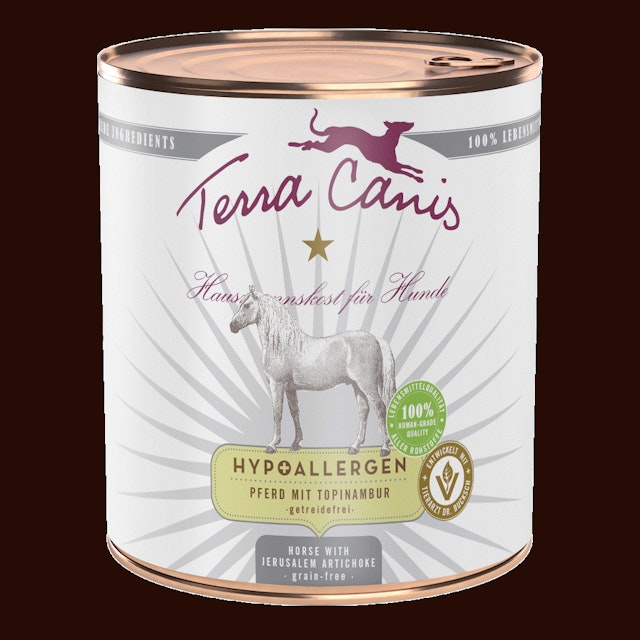 Terra Canis Hypoallergen 800g Hundenassfutter 6 x 800 Gramm Pferd mit TopinamburVorschaubild