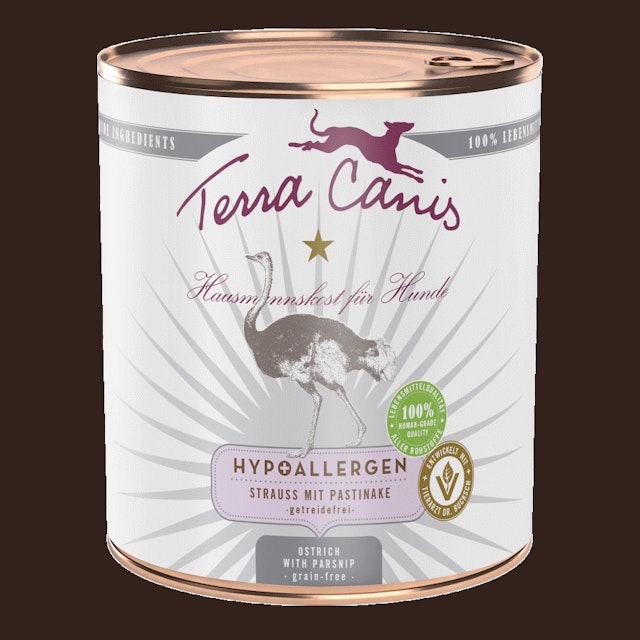 Terra Canis Hypoallergen 800g Hundenassfutter 6 x 800 Gramm Strauss mit PastinakeVorschaubild