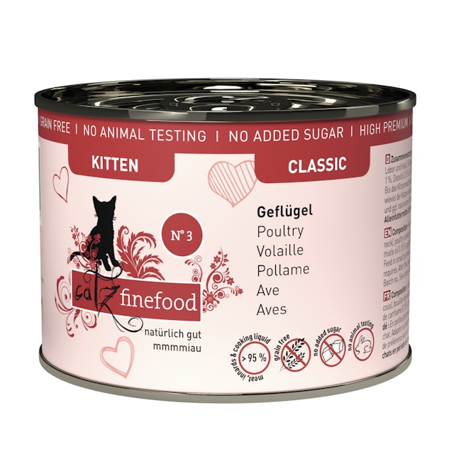 Catz finefood Kitten 200 Gramm Katzennassfutter 6 x 200 Gramm No. 3 GeflügelVorschaubild