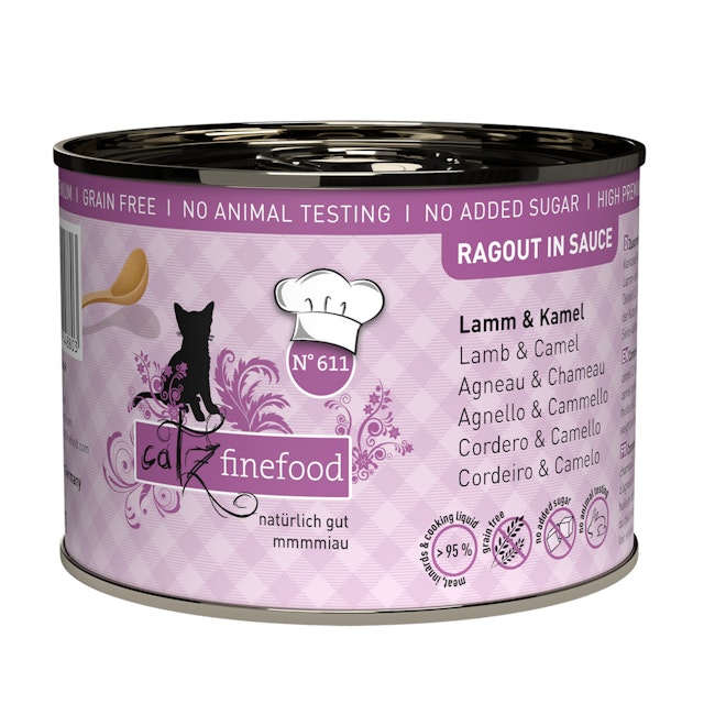 Cats finefood Ragout 190 Gramm Katzennassfutter 6 x 190 Gramm No. 611 Lamm & KamelVorschaubild