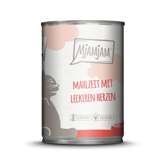 MJAMJAM Leckere Mahlzeit 400g Dose Katzennassfutter 6 x 400 Gramm Mahlzeit mit leckeren HerzenVorschaubild