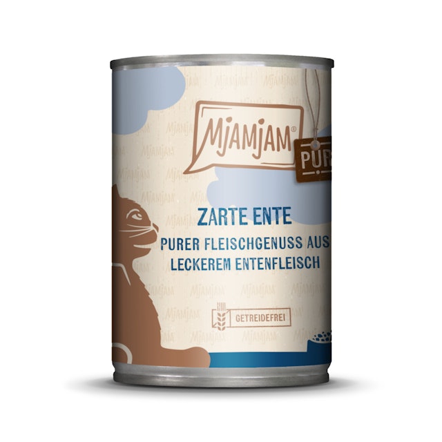 MJAMJAM Purer Fleischgenuss 400g Dose Katzennassfutter 6 x 400 Gramm zarte Ente purVorschaubild