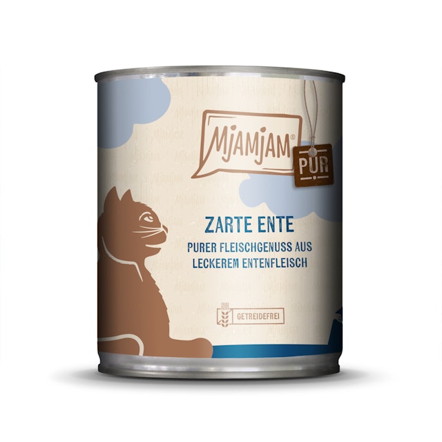 MJAMJAM Purer Fleischgenuss 800g Dose Katzennassfutter 6 x 800 Gramm zarte Ente purVorschaubild