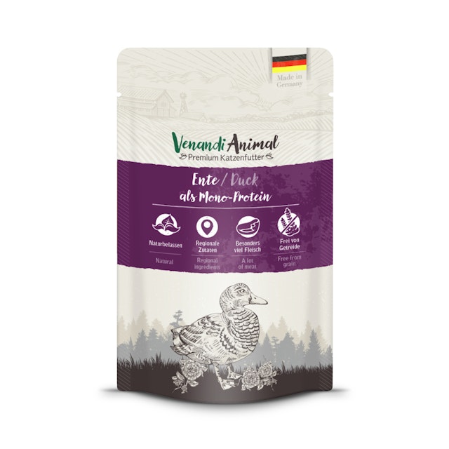 Venandi Animal Monoprotein 125g Katzennassfutter 12 x 125 Gramm EnteVorschaubild