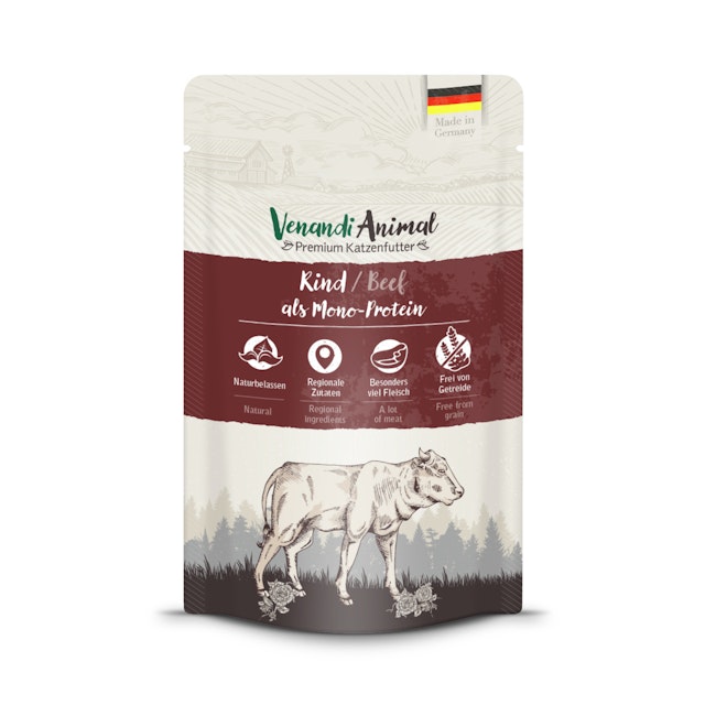 Venandi Animal Monoprotein 125g Katzennassfutter 12 x 125 Gramm RindVorschaubild