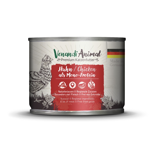 Venandi Animal Monoprotein 200g Katzennassfutter 6 x 200 Gramm HuhnVorschaubild