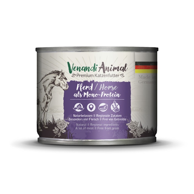 Venandi Animal Monoprotein 200g Katzennassfutter 6 x 200 Gramm PferdVorschaubild