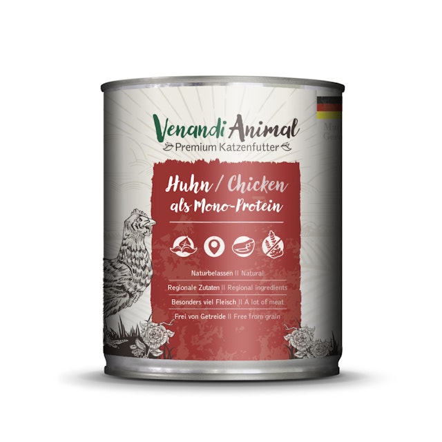 Venandi Animal Monoprotein 800g Katzennassfutter 6 x 800 Gramm HuhnVorschaubild