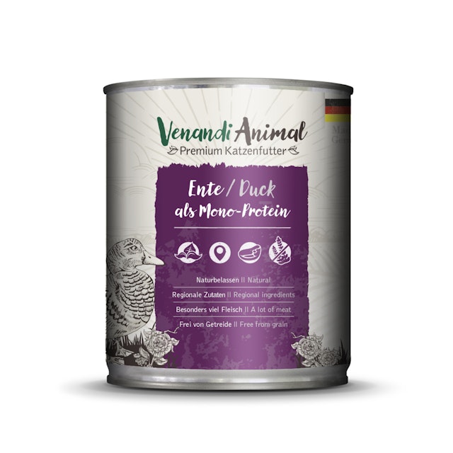 Venandi Animal Monoprotein 800g Katzennassfutter 6 x 800 Gramm EnteVorschaubild