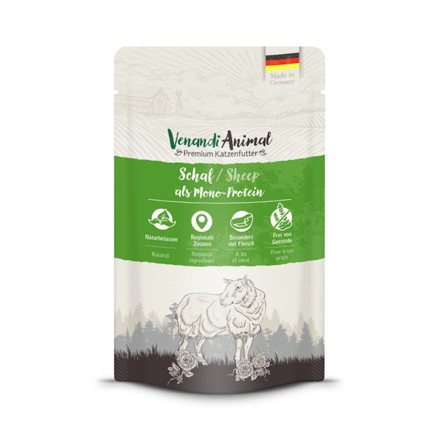 Venandi Animal Monoprotein 125g Katzennassfutter 12 x 125 Gramm SchafVorschaubild