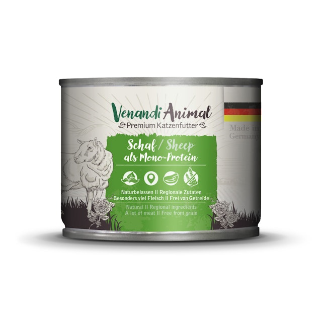 Venandi Animal Monoprotein 200g Katzennassfutter 6 x 200 Gramm SchafVorschaubild