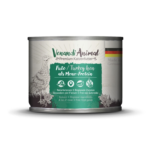 Venandi Animal Monoprotein 200g Katzennassfutter 6 x 200 Gramm PuteVorschaubild