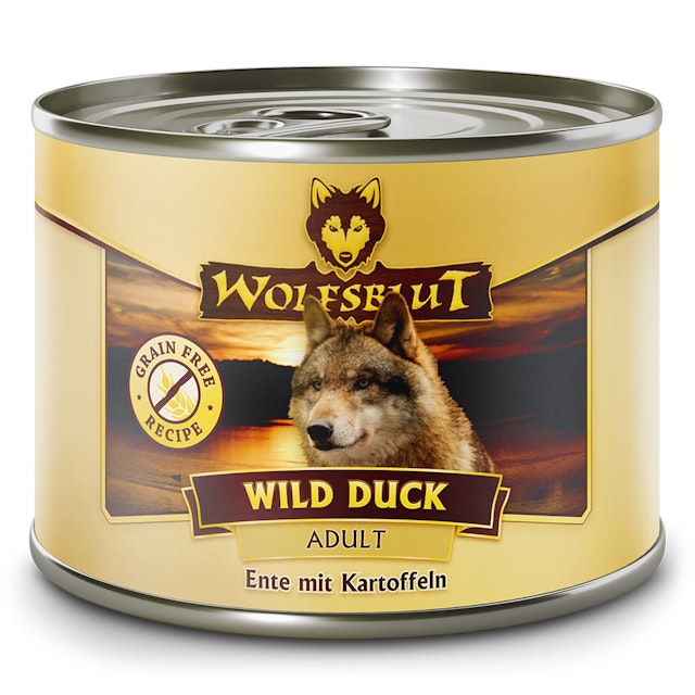 WOLFSBLUT Adult 200 Gramm Hundenassfutter 6 x 200 Gramm Wild Duck mit EntenfleischVorschaubild