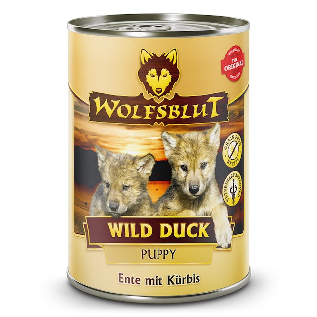 WOLFSBLUT Puppy 395g Hundenassfutter 6 x 395 Gramm Wild Duck Ente mit KürbisVorschaubild