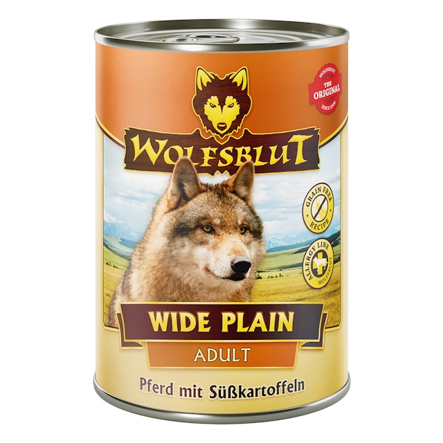 WOLFSBLUT 395g Hundenassfutter 6 x 395 Gramm Wide Plain Pferd mit SüßkartoffelnVorschaubild