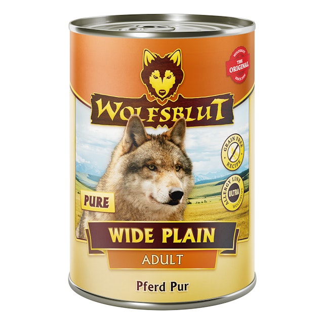 WOLFSBLUT 395g Hundenassfutter Sparpaket 12 x 395 Gramm Wide Plain Pferd PurVorschaubild