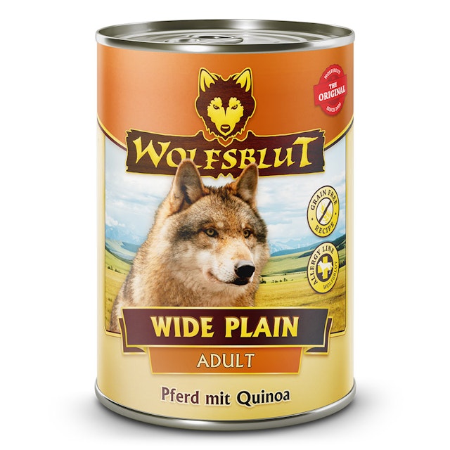 WOLFSBLUT 395g Hundenassfutter 6 x 395 Gramm Wide Plain Pferd mit QuinoaVorschaubild