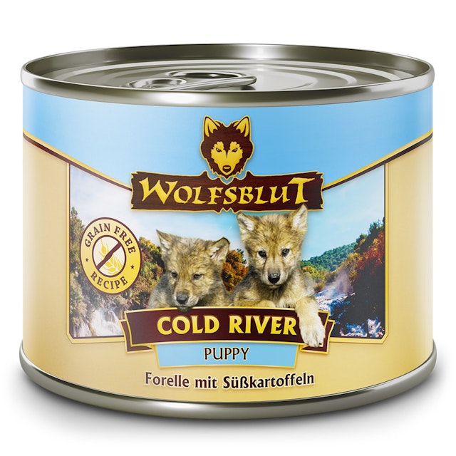 WOLFSBLUT Puppy 200g Hundenassfutter 6 x 200 Gramm Cold River mit Forelle und SüßkartoffelVorschaubild