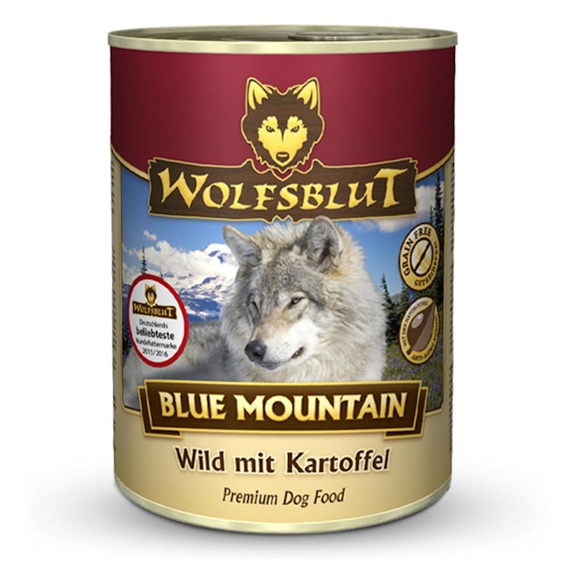 WOLFSBLUT 395g Hundenassfutter 6 x 395 Gramm Blue Mountain Wild mit KartoffelnVorschaubild