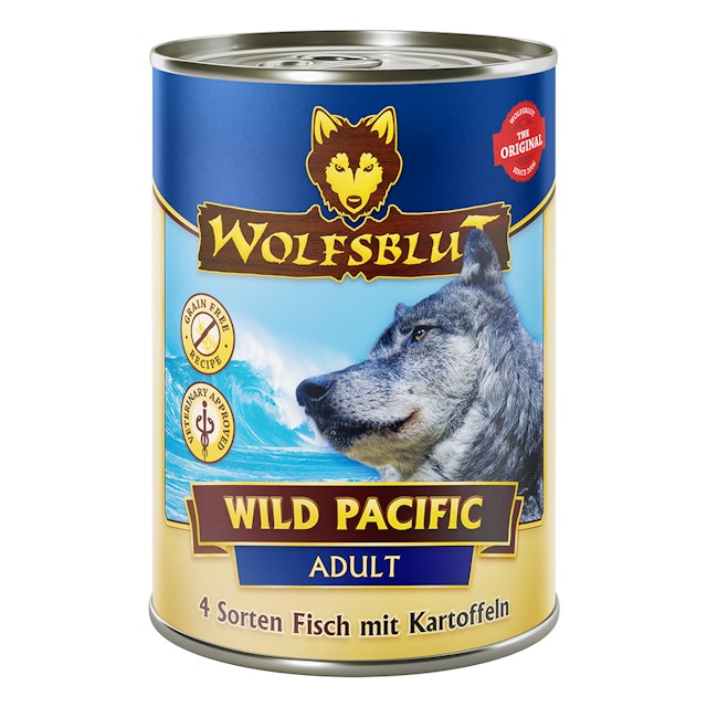 WOLFSBLUT 395g Hundenassfutter 6 x 395 Gramm Wild Pacific 4 Sorten Fisch mit KartoffelnVorschaubild