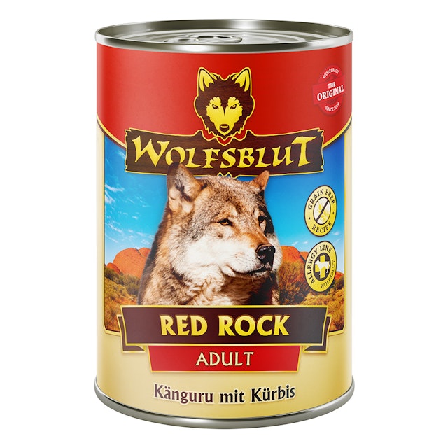 WOLFSBLUT 395g Hundenassfutter 6 x 395 Gramm Red Rock Känguru mit KürbisVorschaubild