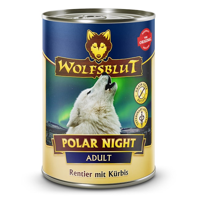 WOLFSBLUT 395g Hundenassfutter 6 x 395 Gramm Polar Night Rentier mit KürbisVorschaubild