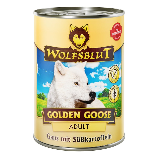 WOLFSBLUT 395g Hundenassfutter 6 x 395 Gramm Golden Goose Gans mit SüßkartoffelnVorschaubild