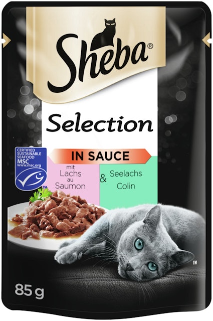 Sheba Selection in Sauce 85 Gramm Katzennassfutter 24 x 85 Gramm Lachs und Seeelach (MSC)Vorschaubild