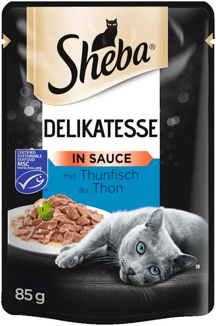 Sheba in Sauce 85 Gramm Katzennassfutter 24 x 85 Gramm mit ThunfischVorschaubild